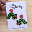 Load image into Gallery viewer, 'The Very Hungry Caterpillar' Dangle Earrings