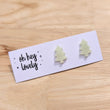 Load image into Gallery viewer, 'Christmas Tree - Glow in the Dark' Mini Stud Earrings