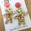 Load image into Gallery viewer, 'Gingerbread Men - Naughty + Nice' Dangle Earrings