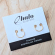 Load image into Gallery viewer, Titanium Gold Sleeper Hoop Earrings - Choose your size