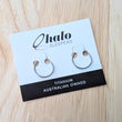Load image into Gallery viewer, Titanium Silver Sleeper Hoop Earrings - Choose your size