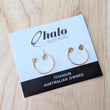 Load image into Gallery viewer, Titanium Gold Sleeper Hoop Earrings - Choose your size