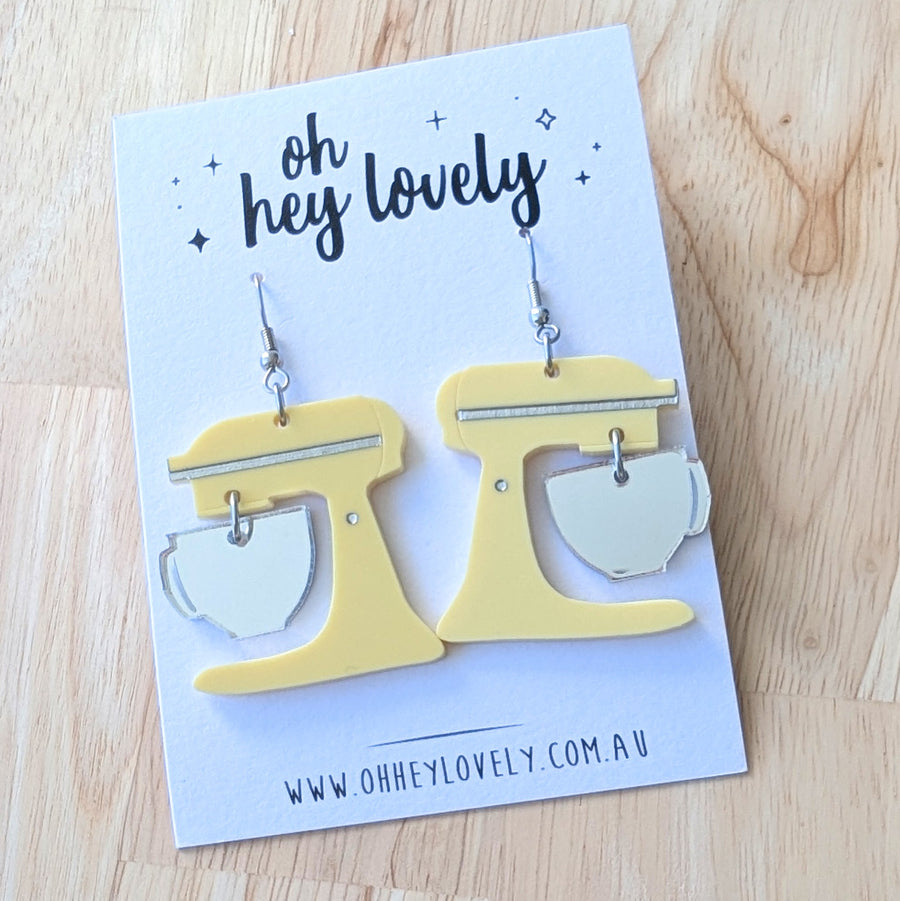 'Kitchen Mixer - Choose Your Colour' Dangle Earrings