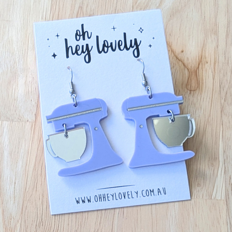 'Kitchen Mixer - Choose Your Colour' Dangle Earrings