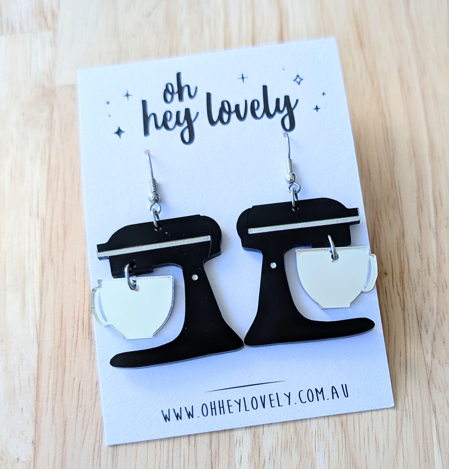 'Kitchen Mixer - Choose Your Colour' Dangle Earrings