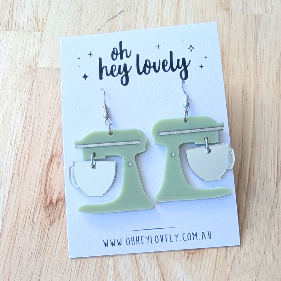 'Kitchen Mixer - Choose Your Colour' Dangle Earrings