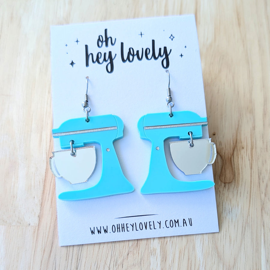 'Kitchen Mixer - Choose Your Colour' Dangle Earrings