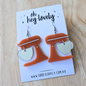 'Kitchen Mixer - Choose Your Colour' Dangle Earrings