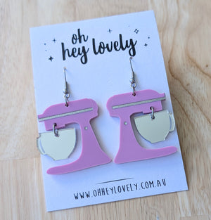 'Kitchen Mixer - Choose Your Colour' Dangle Earrings
