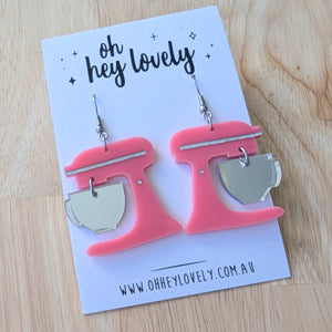 'Kitchen Mixer - Choose Your Colour' Dangle Earrings