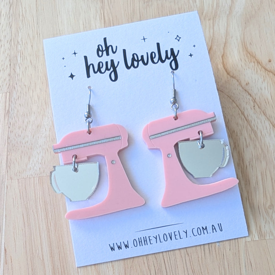 'Kitchen Mixer - Choose Your Colour' Dangle Earrings