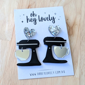 'Kitchen Mixer - Choose Your Colour' Dangle Earrings