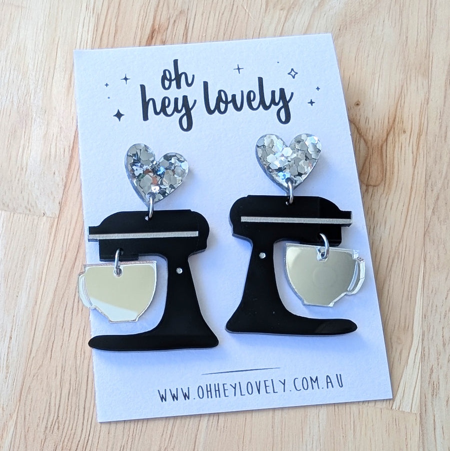'Kitchen Mixer - Choose Your Colour' Dangle Earrings