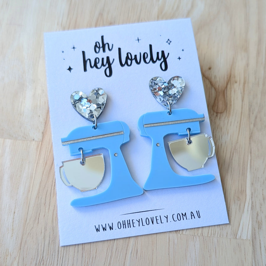 'Kitchen Mixer - Choose Your Colour' Dangle Earrings