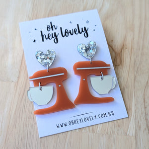 'Kitchen Mixer - Choose Your Colour' Dangle Earrings