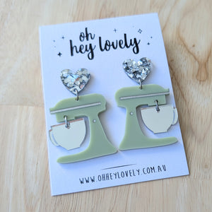 'Kitchen Mixer - Choose Your Colour' Dangle Earrings