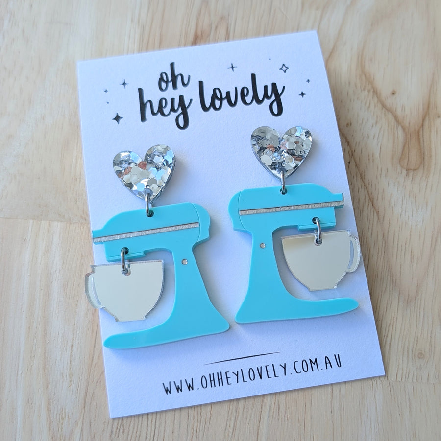 'Kitchen Mixer - Choose Your Colour' Dangle Earrings