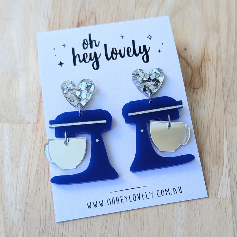 'Kitchen Mixer - Choose Your Colour' Dangle Earrings