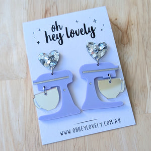 'Kitchen Mixer - Choose Your Colour' Dangle Earrings
