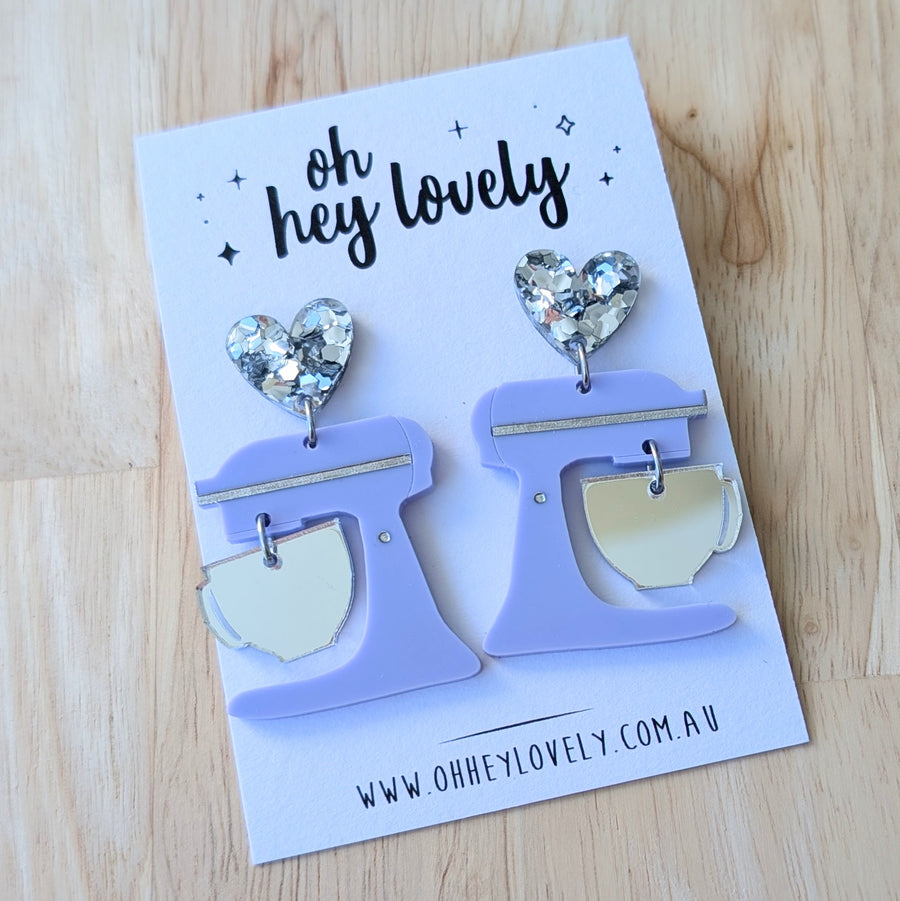 'Kitchen Mixer - Choose Your Colour' Dangle Earrings