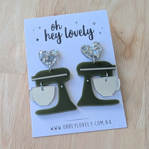 'Kitchen Mixer - Choose Your Colour' Dangle Earrings
