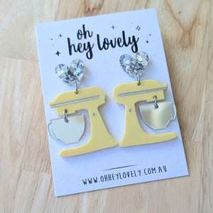 'Kitchen Mixer - Choose Your Colour' Dangle Earrings