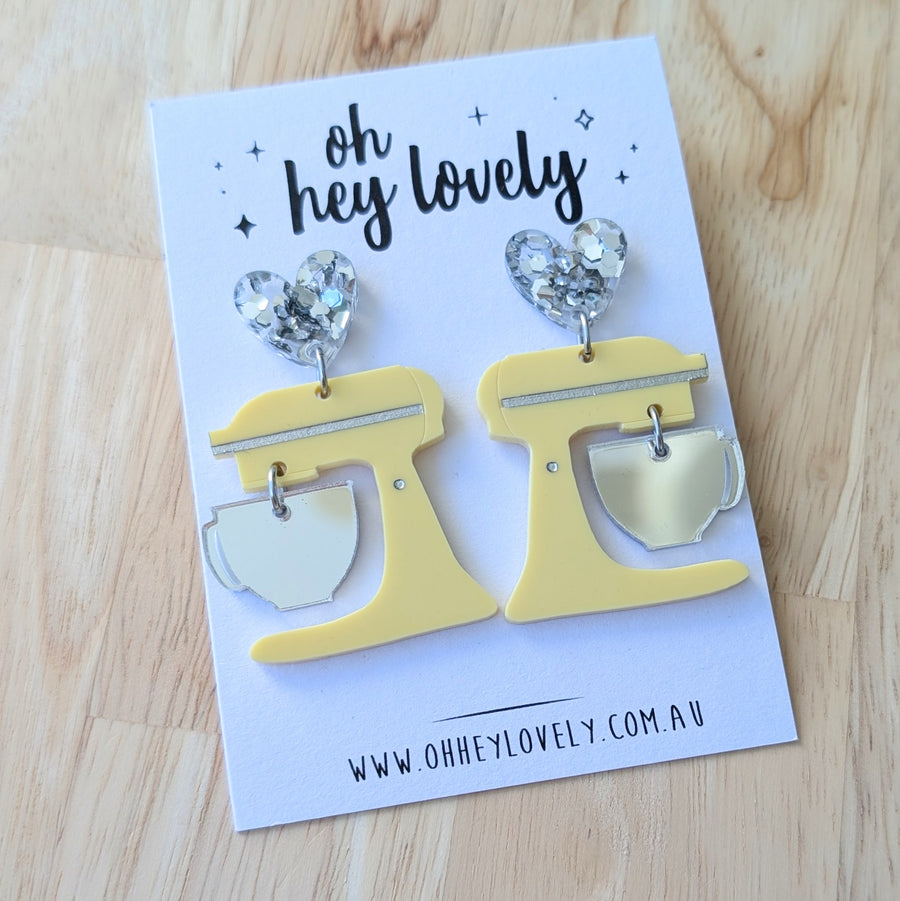 'Kitchen Mixer - Choose Your Colour' Dangle Earrings