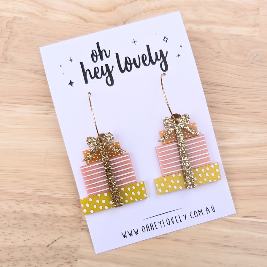 'Present Gift Stack - Gelato' Dangle Earrings