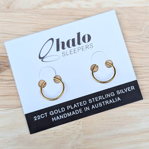 Gold Sleeper Hoop Earrings - Choose your size