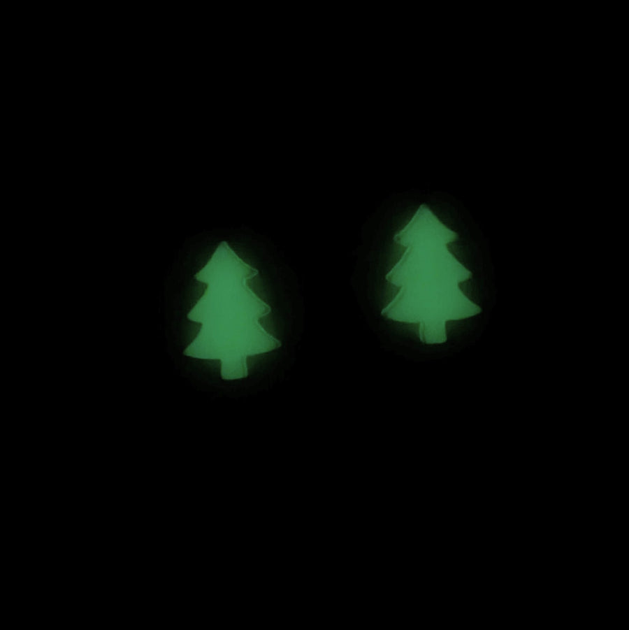 'Christmas Tree - Glow in the Dark' Mini Stud Earrings
