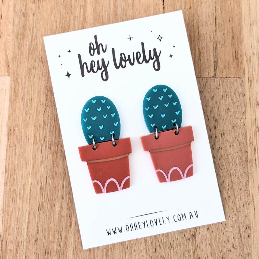 'Prickly Pear' Dangle Earrings