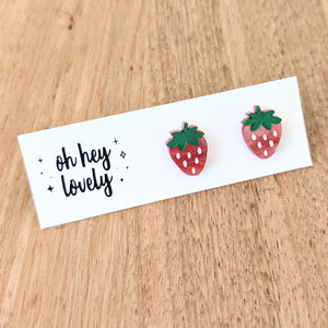 'Strawberry' Mini Stud Earrings