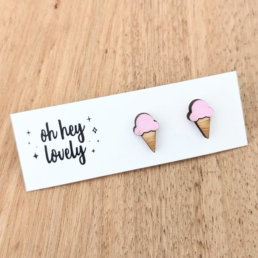 'Strawberry Icecream' Mini Stud Earrings