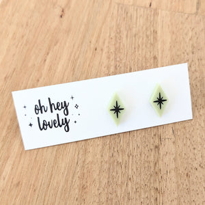 'Starburst - Sage' Mini Stud Earrings