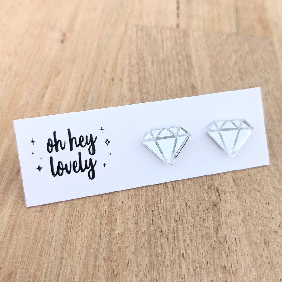 'Diamond' Mini Stud Earrings