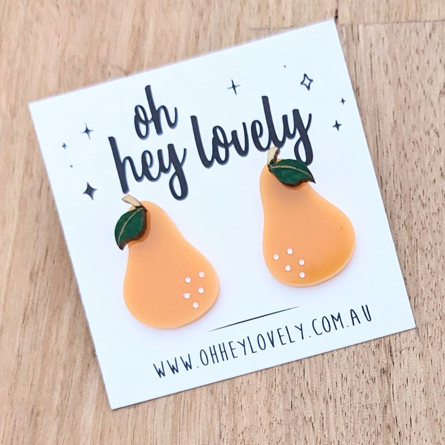 'Perfect Pear' Statement Stud Earrings