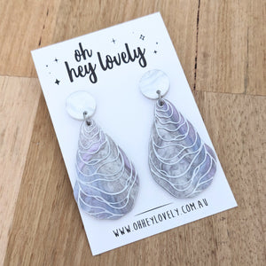 'Moreton Bay Oysters' Dangle Earrings