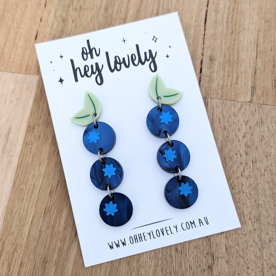 'Blueberry Bunch' Dangle Earrings