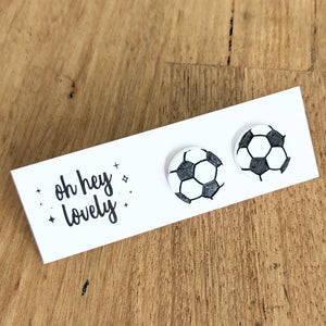 'Soccer Balls' Mini Stud Earrings