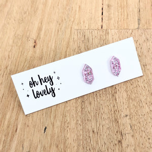 'Pink Crystal' Mini Stud Earrings