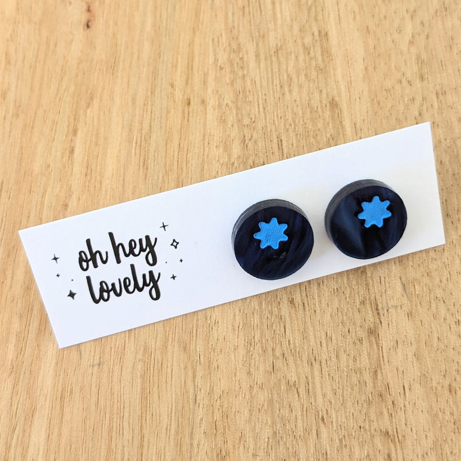 'Blueberries' Mini Stud Earrings