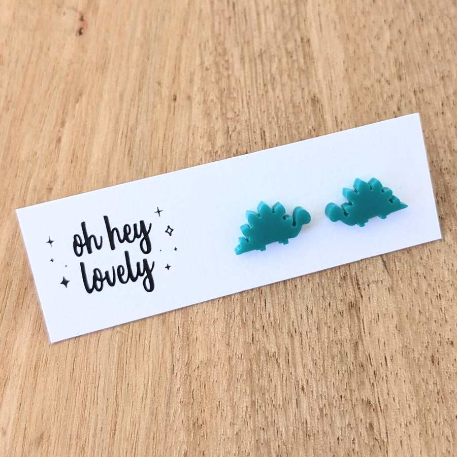 'Stegosaurus' Mini Stud Earrings