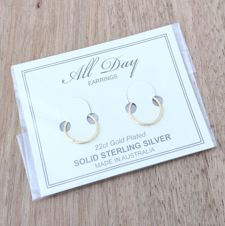 'Sleeper Hoop Earrings' Choose your Colour + Size