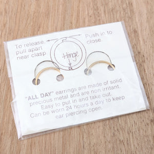 'Sleeper Hoop Earrings' 15mm Gold