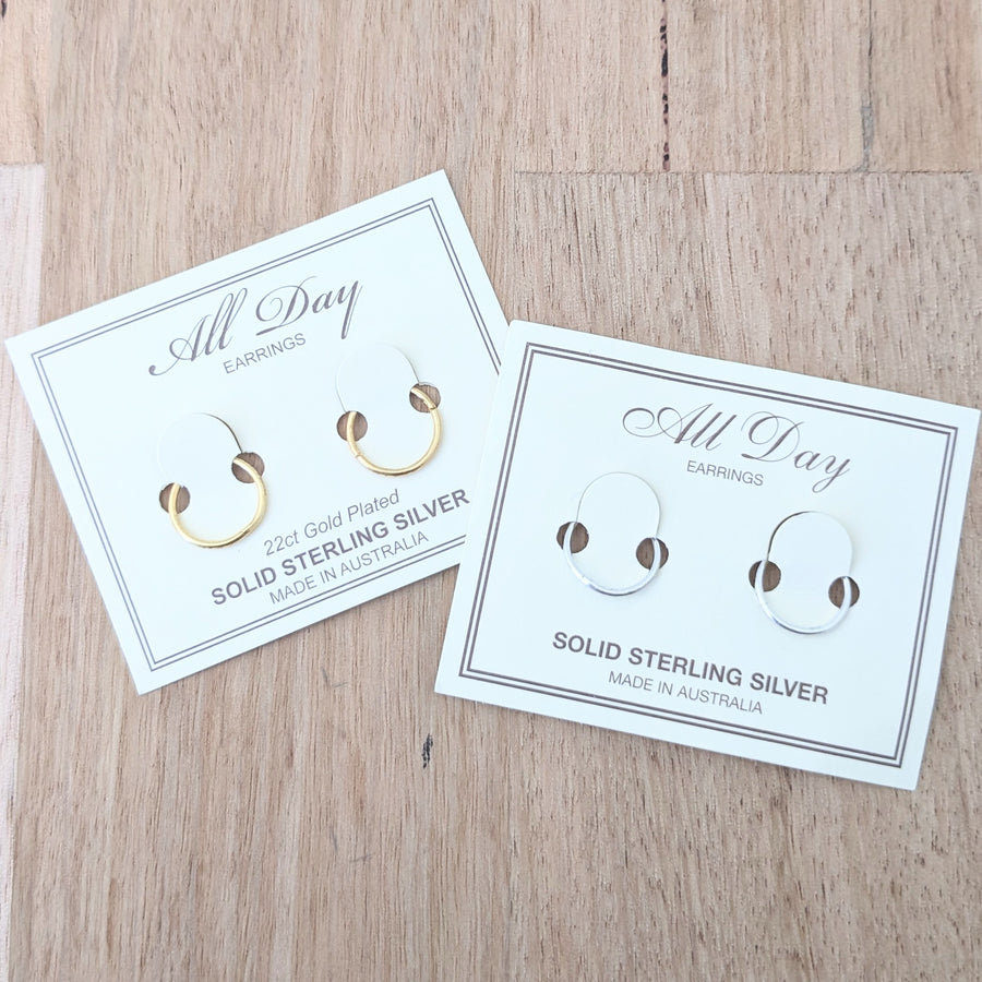'Sleeper Hoop Earrings' Choose your Colour + Size