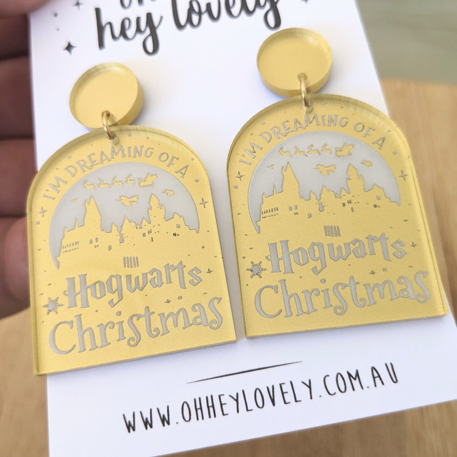 'Hogwarts Christmas' Dangle Earrings