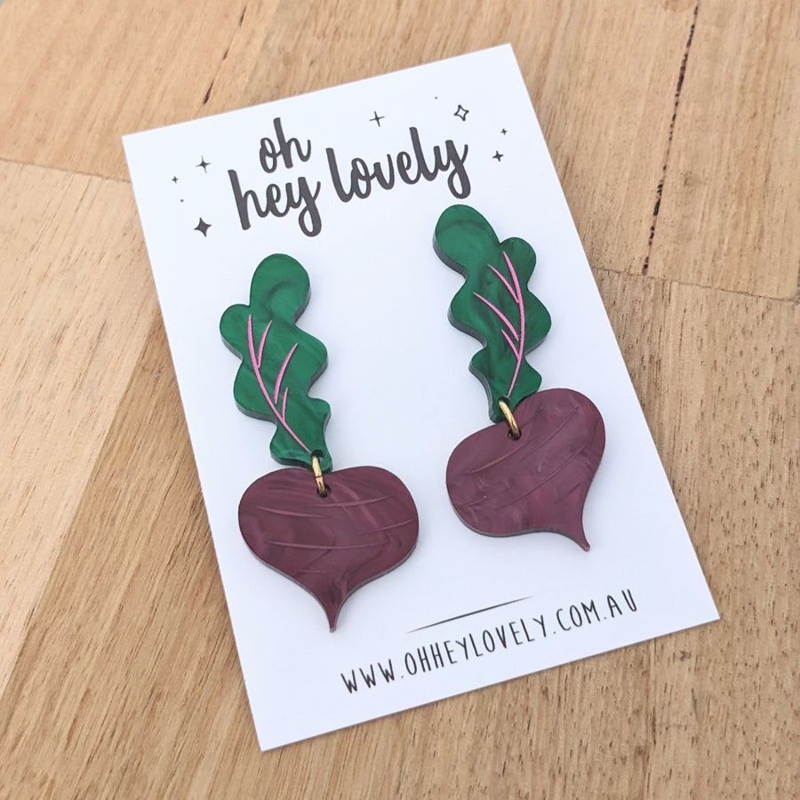 'Beetroot' Dangle Earrings