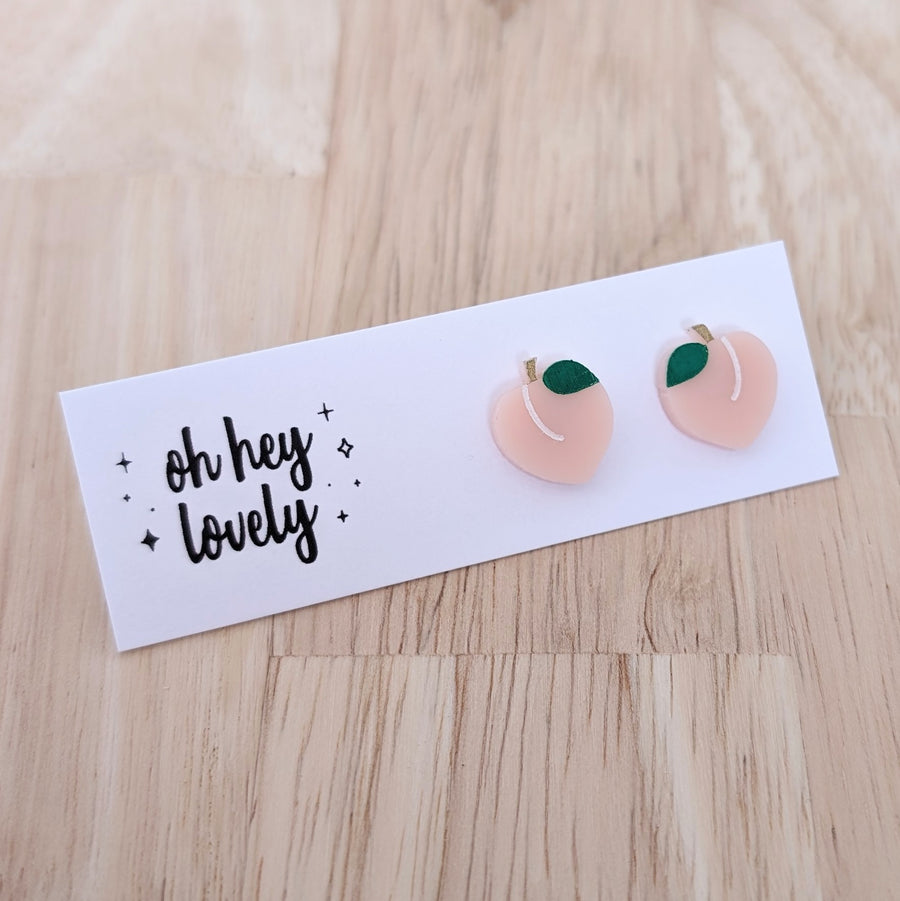'Just Peachy' Mini Stud Earrings