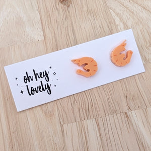 'Party Prawn' Mini Stud Earrings