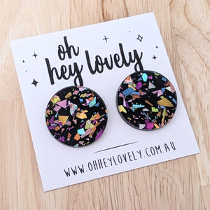 'Full Moon - Cosmic' Statement Stud Earrings
